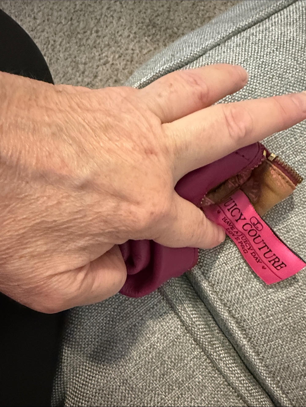 Juicy Couture Wristlet Bag in Deep Magenta - Picture 6 of 10